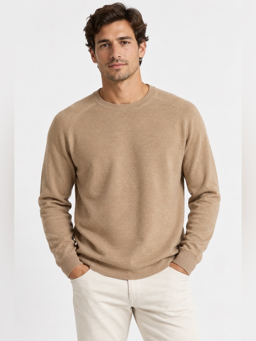 Banana Republic Mens Double Knit Slub Crewneck Sweater M like New